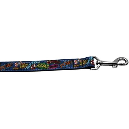 MIRAGE PET PRODUCTS Superhero Sound Effects Nylon Dog Leash0.38 in. x 4 ft. 125-157 3804